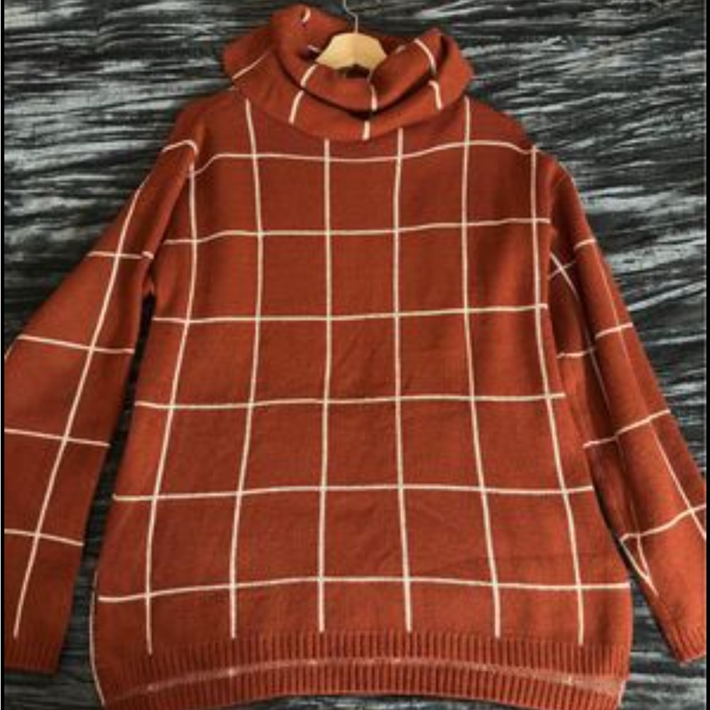 orange sweater